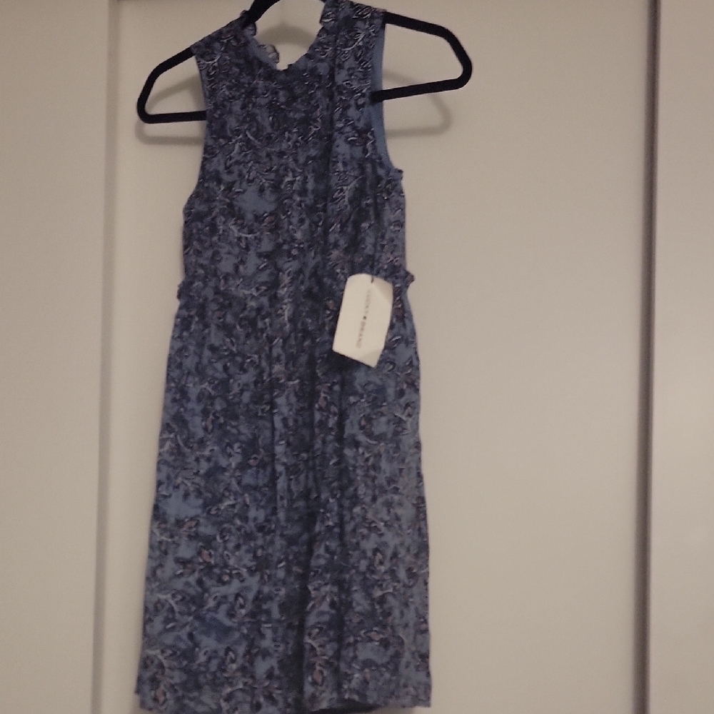 Lucky Brand Blue Floral Midi Dress